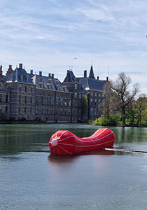 Submarine on show at Blow-Up art The Hague